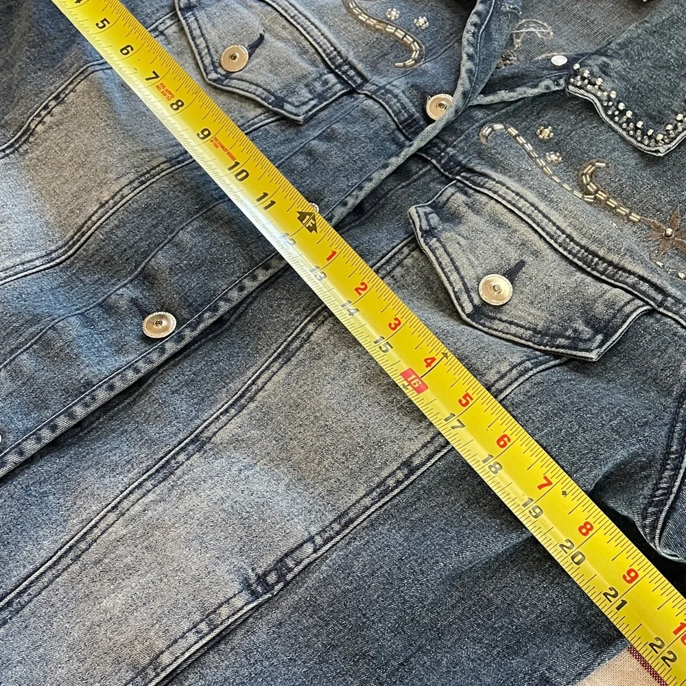 Diane Gilman Size Medium Blue Denim Jacket